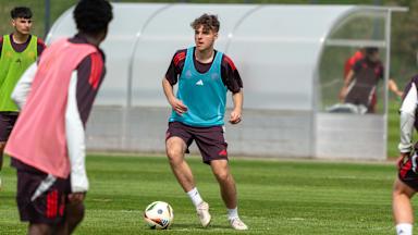 Training der FC Bayern U17 vor dem Achtelfinale gegen Karlsruhe.