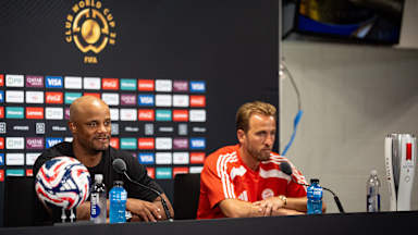 Vincent Kompany at the press conference after FC Bayern's Club World Cup match against Flamengo