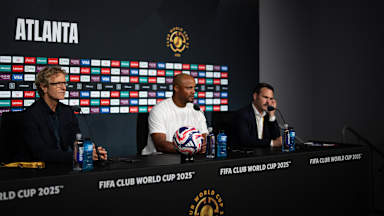 Vincent Kompany at the press conference after FC Bayern's Club World Cup match against Paris Saint-Germain