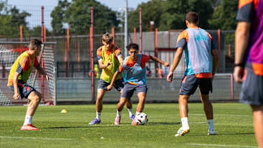 Jussef Nasrawe im Training der FC Bayern Amateure.