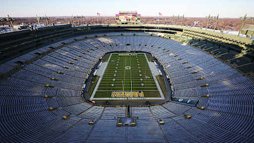 El legendario Lambeau Fiel, estadio de los Green Bay Packers.