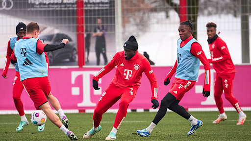 FC Bayern players in training