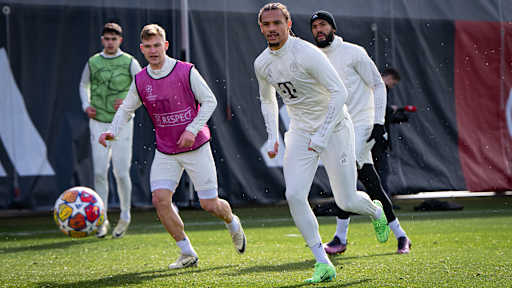 Bayern training before Champions League game away at Lazio