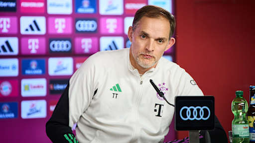 Thomas Tuchel spricht im Pressetalk des FC Bayern