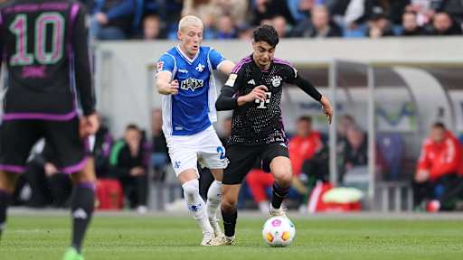 Spielszene aus dem Bundesliga-Duell SV Darmstadt 98 vs. FC Bayern