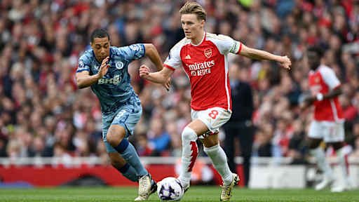 Match shot Arsenal versus Aston Villa