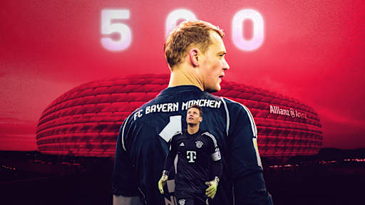 Manuel Neuer reached 500 Bundesliga appearances