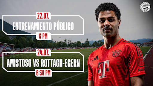 Resumen de las fechas de la concentración del FC Bayern en Tegernsee 2024