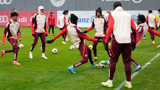 Entrenamiento del FC Bayern antes del partido de la Champions League contra el Shakhtar Donetsk
