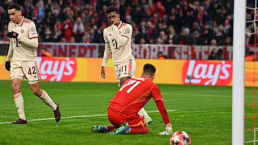 Kingsley Coman jubelt verhalten nach dem 3:0 gegen Bratislava