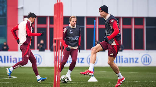 Training des FC Bayern vor dem Champions League-Spiel bei Celtic Glasgow