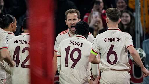 Harry Kane jubelt nach seinem Tor in der Champions League gegen Leverkusen