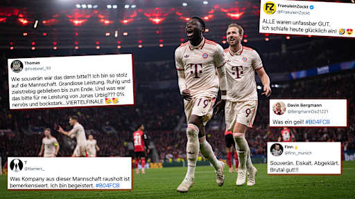 Die Fan-Stimmen des FC Bayern zum 2:0 in der Champions League bei Bayer Leverkusen