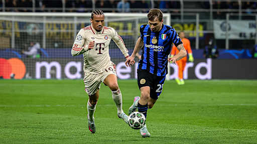 Jugada del partido entre el Inter de Milán y el FC Bayern en la Champions League