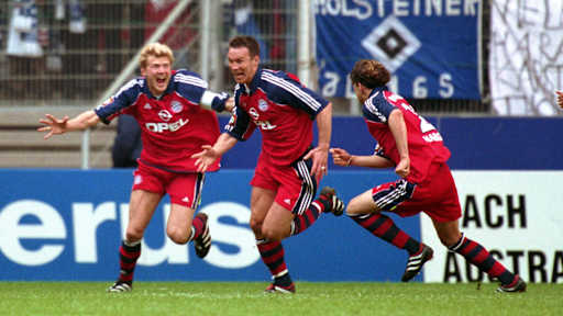 2001: Matchday 34 – Things were even more dramatic at the conclusion of the following season. Bayern went to Hamburg needing a point to retain the title ahead of Schalke. With HSV leading 1-0 in the 90th minute and Schalke beating Unterhaching, they were already celebrating in Gelsenkirchen. That was until Patrik Andersson smashed in an indirect free-kick following a backpass in the 94th minute to win it all for Bayern.