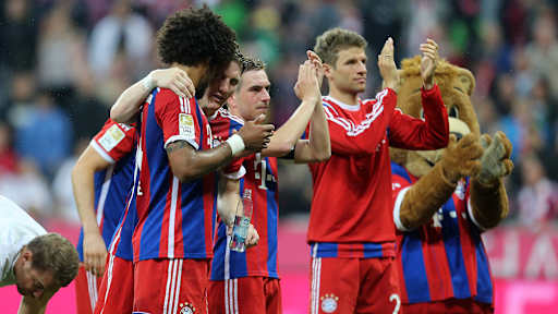 2015: Matchday 30 – Another occasion where Bayern were crowned without even playing came in 2014/15. They had beaten Hertha 1-0 at home on the Saturday of Matchday 30 before Wolfsburg then lost by the same scoreline in Mönchengladbach the following day. With the gap now 15 points and only four games left, there was no catching Bayern, who were celebrating at home.