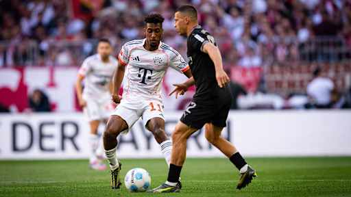 Kingsley Coman vom FC Bayern im Bundesliga-Spiel gegen Borussia Mönchengladbach