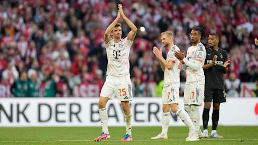 Thomas Müller vom FC Bayern im Bundesliga-Spiel gegen Borussia Mönchengladbach