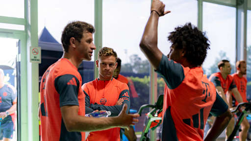 Die FC Bayern-Mannschaft am Mittwoch im Training in Orlando