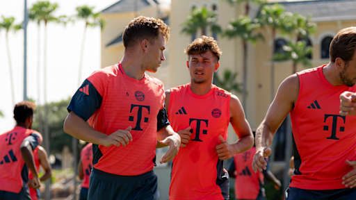 Die FC Bayern-Mannschaft am Mittwoch im Training in Orlando