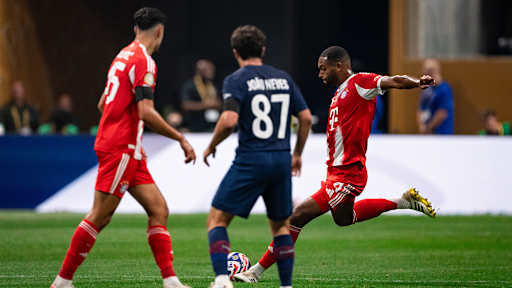 Vitinha, Desire Doue und Aleksandar Pavlovic im Klub-WM-Spiel zwischen dem FC Bayern und Paris Saint-Germain