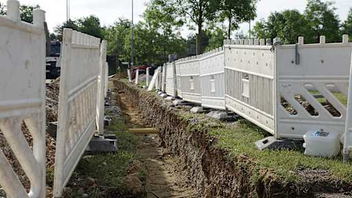 kabelkanal der Trafostation für E-Ladepark an der Allianz Arena.