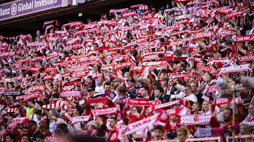 Fans des FC Bayern halten Schals in die Höhe