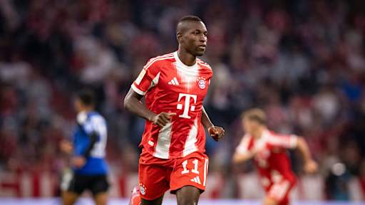 Nicolas Jackson im Bundesliga-Spiel FC Bayern gegen Hamburger SV.