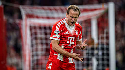 Harry Kane jubelt während des Heimspiels des FC Bayern zum Auftakt in die Champions League gegen den FC Chelsea