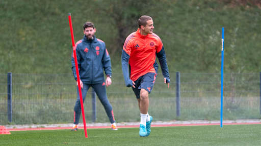 Yll Gashi im Training der U19 des FC Bayern.
