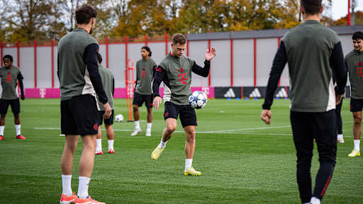 FC Bayern training before the Champions League match against Club Brugge