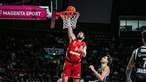Spielszene aus einem Spiel der FC Bayern Basketballer.