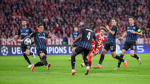 Lennart Karl erzielt im Champions League-Spiel gegen Brügge das 1:0