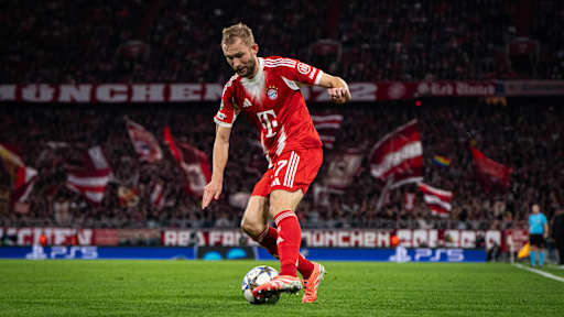 Konrad Laimer am Ball gegen Brügge