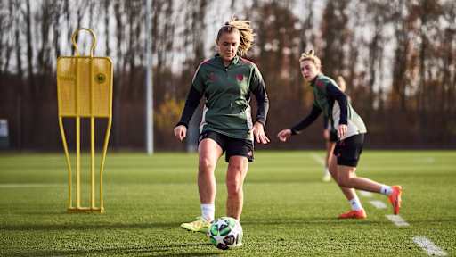 Georgia Stanway während des Abschlusstrainings der FC Bayern Frauen.