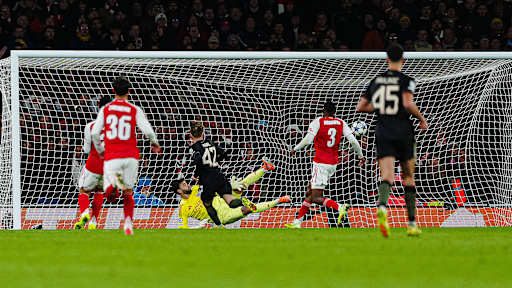 Lennart Karl erzielt im Spiel gegen Arsenal das Tor zum 1:1