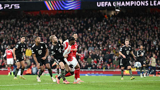 Madueke schießt das Tor zum 2:1 für Arsenal gegen den FC Bayern