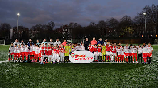 Arsenal in the Community group photo