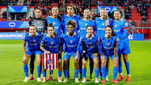 Atlético Madrid vor einem Spiel in der Champions League.