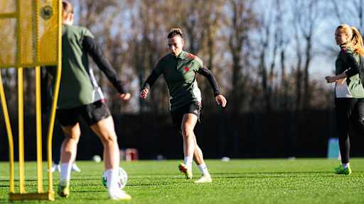 Arianna Caruso während einer Trainingseinheit der FC Bayern Frauen.