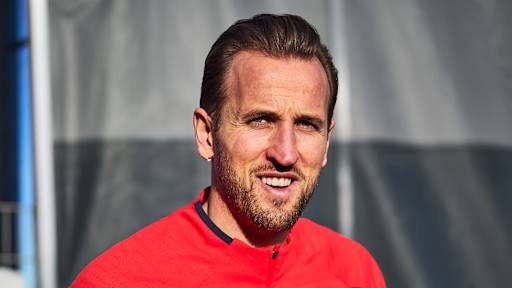 Harry Kane im Abschlusstraining des FC Bayern vor dem Bundesliga-Auswärtsspiel beim 1. FC Heidenheim.
