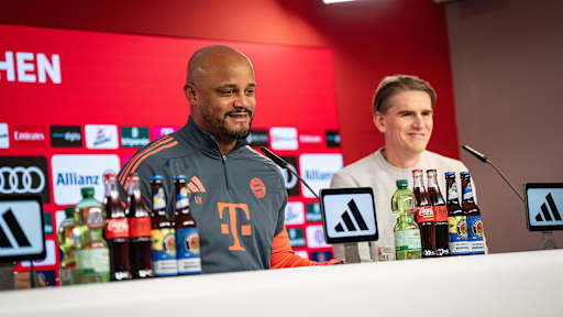 Vincent Kompany im Pressetalk zum Gastspiel des FC Bayern bei RB Leipzig