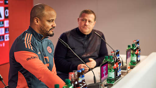 Vincent Kompany in the press conference ahead of FC Bayern's home game against FC Augsburg