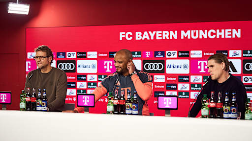Pressetalk des FC Bayern mit Dieter Nickles, Vincent Kompany und Christoph Freund