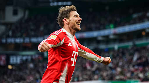Leon Goretzka jubelt nach seinem Treffer zum 3:0 während des Bundesliga-Gastspiels des FC Bayern beim SV Werder Bremen