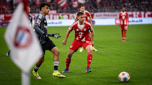 Joshua Kimmich im Bundesliga-Heimspiel des FC Bayern gegen Eintracht Frankfurt.