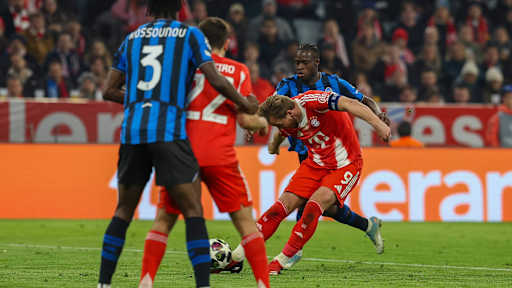 Harry Kane im Champions League-Heimspiel des FC Bayern gegen Atalanta Bergamo