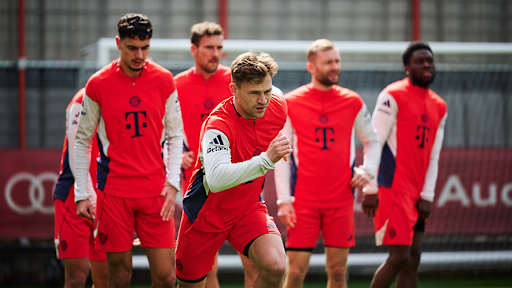 Joshua Kimmich in einer Trainingseinheit des FC Bayern