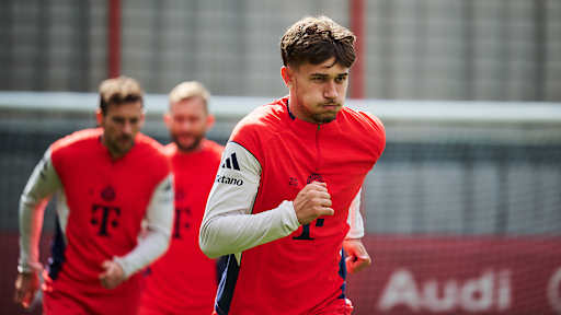 Tom Bischof in einer Trainingseinheit des FC Bayern