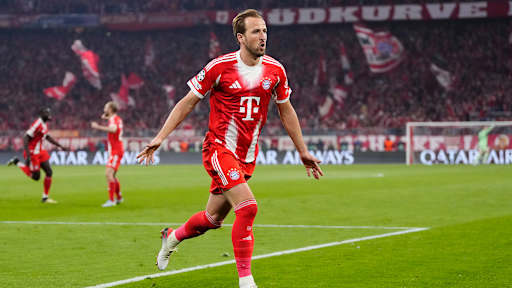 Harry Kane jubelt nach dem 2:2 im Champions League-Viertelfinale zwischen dem FC Bayern und Real Madrid
